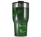 WraptorSkinz Skin Wrap compatible with 2017 and newer RTIC Tumblers 30oz Bokeh Music Green (TUMBLER NOT INCLUDED)