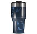 WraptorSkinz Skin Wrap compatible with 2017 and newer RTIC Tumblers 30oz Bokeh Music Blue (TUMBLER NOT INCLUDED)