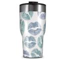 WraptorSkinz Skin Wrap compatible with 2017 and newer RTIC Tumblers 30oz Blue Green Lips (TUMBLER NOT INCLUDED)