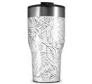WraptorSkinz Skin Wrap compatible with 2017 and newer RTIC Tumblers 30oz Fall Black On White (TUMBLER NOT INCLUDED)