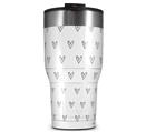 WraptorSkinz Skin Wrap compatible with 2017 and newer RTIC Tumblers 30oz Hearts Gray (TUMBLER NOT INCLUDED)