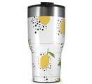 WraptorSkinz Skin Wrap compatible with 2017 and newer RTIC Tumblers 30oz Lemon Black and White (TUMBLER NOT INCLUDED)
