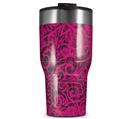 WraptorSkinz Skin Wrap compatible with 2017 and newer RTIC Tumblers 30oz Folder Doodles Fuchsia (TUMBLER NOT INCLUDED)