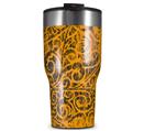 WraptorSkinz Skin Wrap compatible with 2017 and newer RTIC Tumblers 30oz Folder Doodles Orange (TUMBLER NOT INCLUDED)
