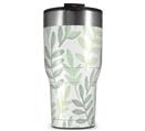 WraptorSkinz Skin Wrap compatible with 2017 and newer RTIC Tumblers 30oz Watercolor Leaves White (TUMBLER NOT INCLUDED)