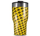 WraptorSkinz Skin Wrap compatible with 2017 and newer RTIC Tumblers 30oz Iowa Hawkeyes Tigerhawk Tiled 06 Black on Gold (TUMBLER NOT INCLUDED)