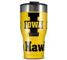 WraptorSkinz Skin Wrap compatible with 2017 and newer RTIC Tumblers 30oz Iowa Hawkeyes 04 Black on Gold (TUMBLER NOT INCLUDED)