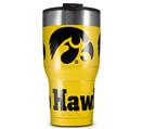 WraptorSkinz Skin Wrap compatible with 2017 and newer RTIC Tumblers 30oz Iowa Hawkeyes Tigerhawk 05 Black on Gold (TUMBLER NOT INCLUDED)