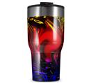 WraptorSkinz Skin Wrap compatible with 2017 and newer RTIC Tumblers 30oz Liquid Metal Chrome Flame Hot (TUMBLER NOT INCLUDED)