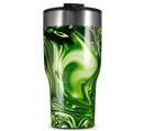WraptorSkinz Skin Wrap compatible with 2017 and newer RTIC Tumblers 30oz Liquid Metal Chrome Neon Green (TUMBLER NOT INCLUDED)