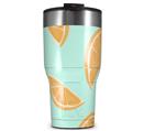 WraptorSkinz Skin Wrap compatible with 2017 and newer RTIC Tumblers 30oz Oranges Blue (TUMBLER NOT INCLUDED)