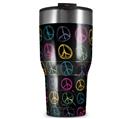 WraptorSkinz Skin Wrap compatible with 2017 and newer RTIC Tumblers 30oz Kearas Peace Signs Black (TUMBLER NOT INCLUDED)