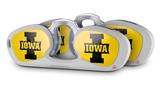 Decal Style Vinyl Skin Wrap 2 Pack for Nooz Glasses Rectangle Case Iowa Hawkeyes 04 Black on Gold (NOOZ NOT INCLUDED) by WraptorSkinz
