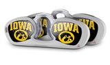 Decal Style Vinyl Skin Wrap 2 Pack for Nooz Glasses Rectangle Case Iowa Hawkeyes Tigerhawk Oval 01 Gold on Black (NOOZ NOT INCLUDED) by WraptorSkinz