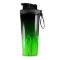 Skin Wrap Decal for IceShaker 2nd Gen 26oz Fire Flames Green (SHAKER NOT INCLUDED)