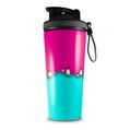 Skin Wrap Decal for IceShaker 2nd Gen 26oz Ripped Colors Hot Pink Neon Teal (SHAKER NOT INCLUDED)
