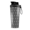 Skin Wrap Decal for IceShaker 2nd Gen 26oz Hearts Gray On White (SHAKER NOT INCLUDED)