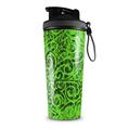Skin Wrap Decal for IceShaker 2nd Gen 26oz Folder Doodles Neon Green (SHAKER NOT INCLUDED)