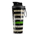 Skin Wrap Decal for IceShaker 2nd Gen 26oz Painted Faded and Cracked Green Line USA American Flag (SHAKER NOT INCLUDED)