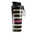 Skin Wrap Decal for IceShaker 2nd Gen 26oz Painted Faded and Cracked Pink Line USA American Flag (SHAKER NOT INCLUDED)