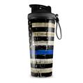 Skin Wrap Decal for IceShaker 2nd Gen 26oz Painted Faded and Cracked Blue Line USA American Flag (SHAKER NOT INCLUDED)