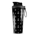 Skin Wrap Decal for IceShaker 2nd Gen 26oz Nautical Anchors Away 02 Black (SHAKER NOT INCLUDED)