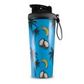 Skin Wrap Decal for IceShaker 2nd Gen 26oz Coconuts Palm Trees and Bananas Blue Medium (SHAKER NOT INCLUDED)