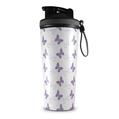 Skin Wrap Decal for IceShaker 2nd Gen 26oz Pastel Butterflies Purple on White (SHAKER NOT INCLUDED)