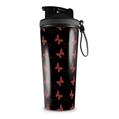 Skin Wrap Decal for IceShaker 2nd Gen 26oz Pastel Butterflies Red on Black (SHAKER NOT INCLUDED)