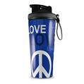 Skin Wrap Decal for IceShaker 2nd Gen 26oz Love and Peace Blue (SHAKER NOT INCLUDED)
