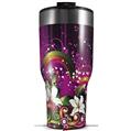 Skin Wrap Decal for 2017 RTIC Tumblers 40oz Grungy Flower Bouquet (TUMBLER NOT INCLUDED)