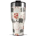 Skin Wrap Decal for 2017 RTIC Tumblers 40oz Elephant Love (TUMBLER NOT INCLUDED)