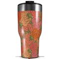 Skin Wrap Decal for 2017 RTIC Tumblers 40oz Flowers Pattern Roses 06 (TUMBLER NOT INCLUDED)