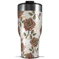 Skin Wrap Decal for 2017 RTIC Tumblers 40oz Flowers Pattern Roses 20 (TUMBLER NOT INCLUDED)