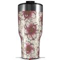 Skin Wrap Decal for 2017 RTIC Tumblers 40oz Flowers Pattern 23 (TUMBLER NOT INCLUDED)
