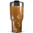 Skin Wrap Decal for 2017 RTIC Tumblers 40oz Bokeh Butterflies Orange (TUMBLER NOT INCLUDED)