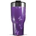 Skin Wrap Decal for 2017 RTIC Tumblers 40oz Bokeh Butterflies Purple (TUMBLER NOT INCLUDED)