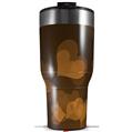 Skin Wrap Decal for 2017 RTIC Tumblers 40oz Bokeh Hearts Orange (TUMBLER NOT INCLUDED)