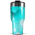 Skin Wrap Decal for 2017 RTIC Tumblers 40oz Bokeh Hex Neon Teal (TUMBLER NOT INCLUDED)