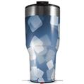 Skin Wrap Decal for 2017 RTIC Tumblers 40oz Bokeh Squared Blue (TUMBLER NOT INCLUDED)