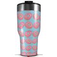 Skin Wrap Decal for 2017 RTIC Tumblers 40oz Donuts Blue (TUMBLER NOT INCLUDED)