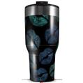 Skin Wrap Decal for 2017 RTIC Tumblers 40oz Blue Green And Black Lips (TUMBLER NOT INCLUDED)