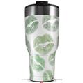 Skin Wrap Decal for 2017 RTIC Tumblers 40oz Green Lips (TUMBLER NOT INCLUDED)