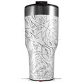 Skin Wrap Decal for 2017 RTIC Tumblers 40oz Fall Black On White (TUMBLER NOT INCLUDED)