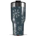 Skin Wrap Decal for 2017 RTIC Tumblers 40oz Winter Snow Dark Blue (TUMBLER NOT INCLUDED)
