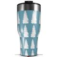 Skin Wrap Decal for 2017 RTIC Tumblers 40oz Winter Trees Blue (TUMBLER NOT INCLUDED)