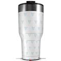 Skin Wrap Decal for 2017 RTIC Tumblers 40oz Hearts Light Blue (TUMBLER NOT INCLUDED)