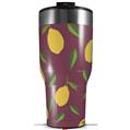 Skin Wrap Decal for 2017 RTIC Tumblers 40oz Lemon Leaves Burgandy (TUMBLER NOT INCLUDED)