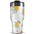 Skin Wrap Decal for 2017 RTIC Tumblers 40oz Lemon Black and White (TUMBLER NOT INCLUDED)
