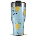 Skin Wrap Decal for 2017 RTIC Tumblers 40oz Lemon Blue (TUMBLER NOT INCLUDED)
